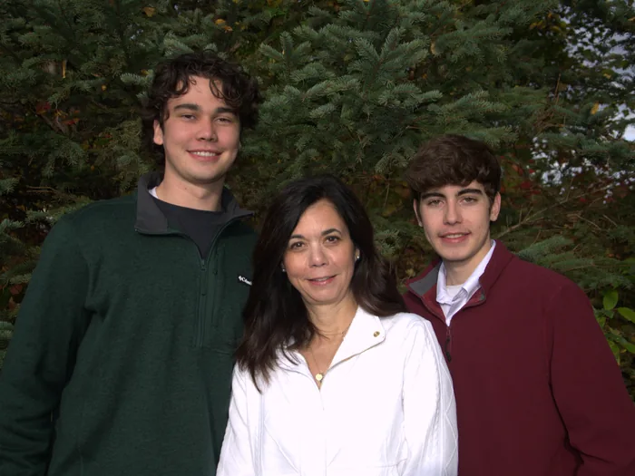 Gina Wall with her two sons